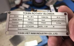 nhãn mác sản phẩm inox