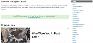 website học tiếng anh English Online