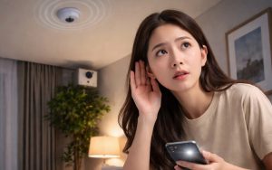lắng nghe âm thanh phát ra từ camera